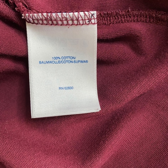 Lands' End Women's 100% Cotton Long Sleeve Maroon Turtleneck, XL - Picture 7 of 8